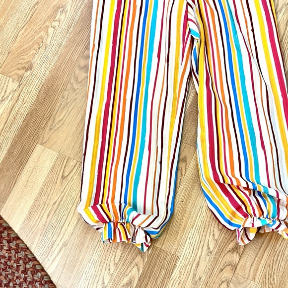 Anthropologie Tularosa Stripe Ruffle Strap and Hem Jumpsuit EUC Boho Size S - Picture 6 of 15